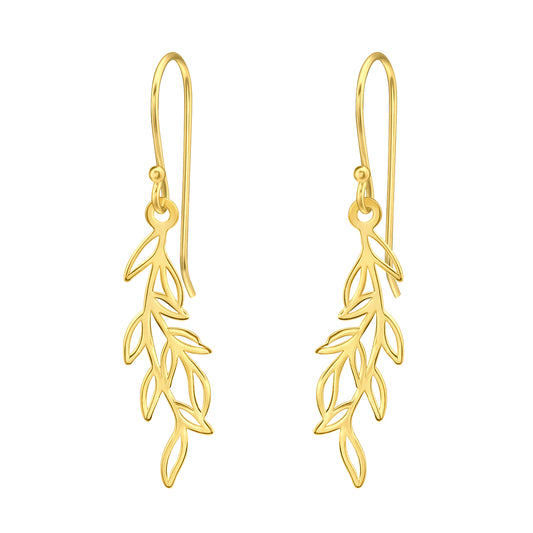 Classic Gold-Toned Leaf Earrings - Get a free mystery pair of earrings