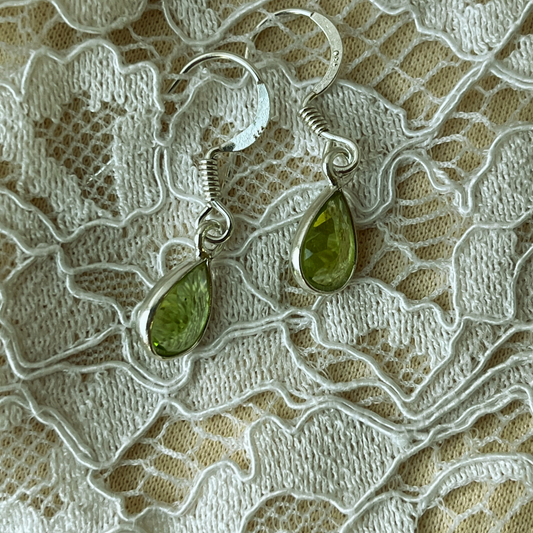 Sterling Silver Peridot Earrings - Get a free mystery pair